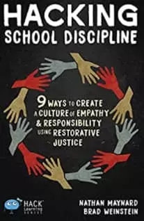 بهترین کتاب تدریس: Hacking-School-Discipline-9-Ways-to-Create-a-Culture-of-Empathy-and-Responsibility-Using-Restorative-Justice است.